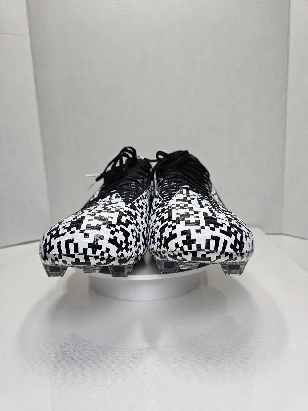 Men's 14 Under Armour Shadow Elite 3 FG 'QR Code' Soccer Cleats Black White
